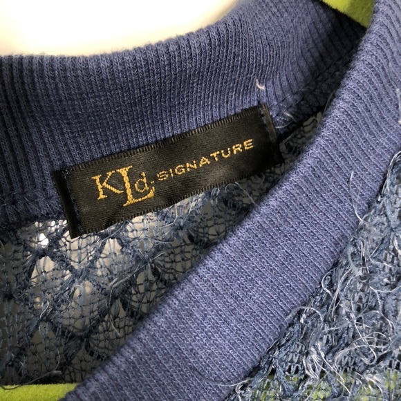 KLD SIGNATURE lightweight mesh navy top - Picture 2 of 7